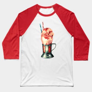 Strawberry Milkshake Baseball T-Shirt